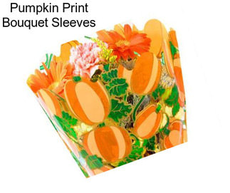 Pumpkin Print Bouquet Sleeves