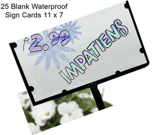25 Blank Waterproof Sign Cards 11\