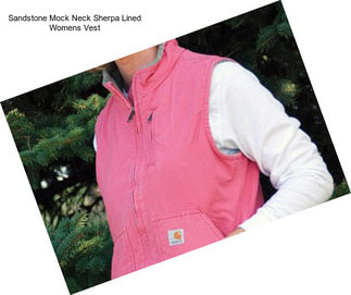 Sandstone Mock Neck Sherpa Lined Womens Vest