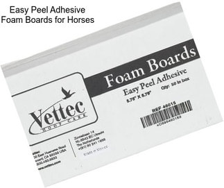 Easy Peel Adhesive Foam Boards for Horses