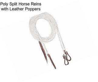 Poly Split Horse Reins with Leather Poppers