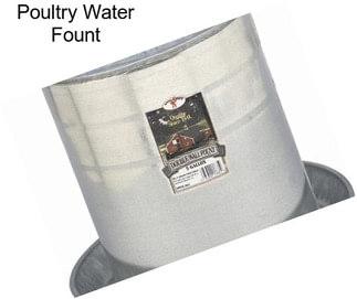 Poultry Water Fount
