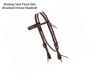 Working Tack Floral Slim Browband Horse Headstall