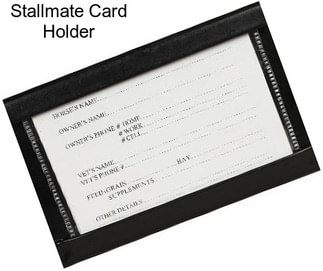 Stallmate Card Holder