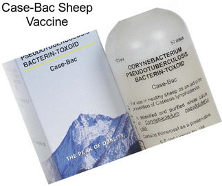 Case-Bac Sheep Vaccine