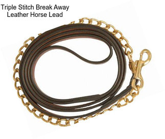 Triple Stitch Break Away Leather Horse Lead