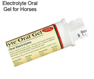 Electrolyte Oral Gel for Horses