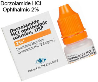 Dorzolamide HCl Ophthalmic 2%