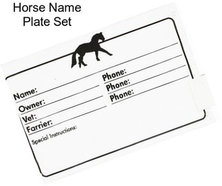 Horse Name Plate Set