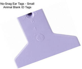 No-Snag Ear Tags - Small Animal Blank ID Tags