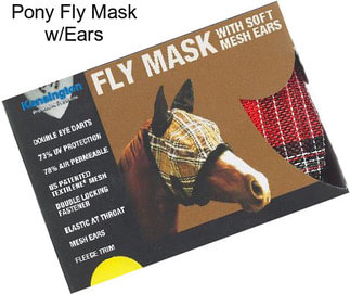 Pony Fly Mask w/Ears