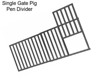 Single Gate Pig Pen Divider