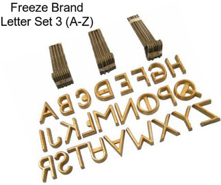 Freeze Brand Letter Set 3\