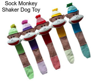 Sock Monkey Shaker Dog Toy