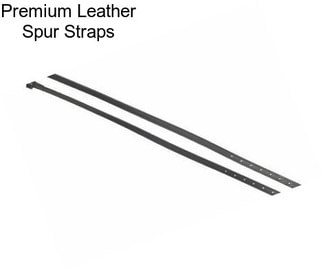 Premium Leather Spur Straps