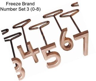 Freeze Brand Number Set 3\