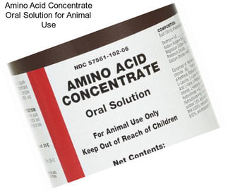 Amino Acid Concentrate Oral Solution for Animal Use