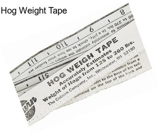 Hog Weight Tape