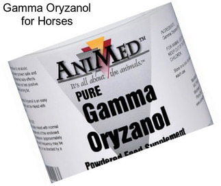 Gamma Oryzanol for Horses