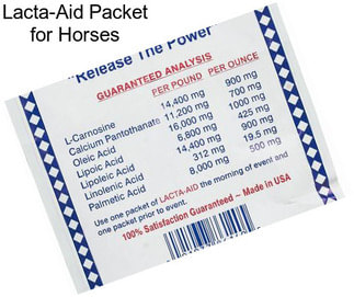 Lacta-Aid Packet for Horses