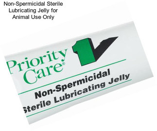 Non-Spermicidal Sterile Lubricating Jelly for Animal Use Only