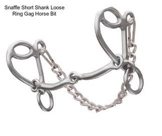 Snaffle Short Shank Loose Ring Gag Horse Bit