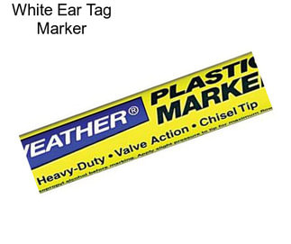 White Ear Tag Marker