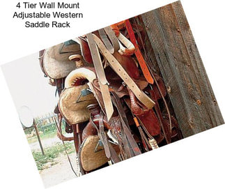 4 Tier Wall Mount Adjustable Western Saddle Rack