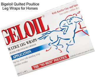 Bigeloil Quilted Poultice Leg Wraps for Horses