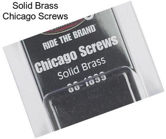 Solid Brass Chicago Screws