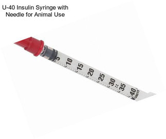 U-40 Insulin Syringe with Needle for Animal Use