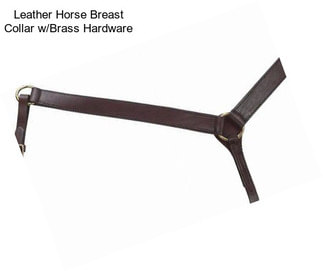 Leather Horse Breast Collar w/Brass Hardware