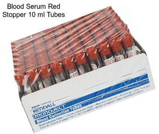 Blood Serum Red Stopper 10 ml Tubes