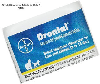 Drontal Dewormer Tablets for Cats & Kittens