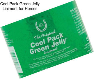 Cool Pack Green Jelly Liniment for Horses