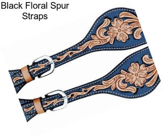 Black Floral Spur Straps