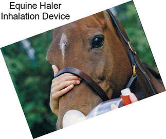 Equine Haler Inhalation Device