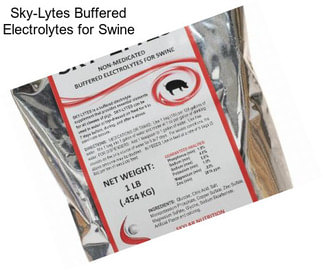 Sky-Lytes Buffered Electrolytes for Swine