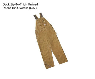 Duck Zip-To-Thigh Unlined Mens Bib Overalls (R37)