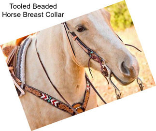 Tooled Beaded Horse Breast Collar