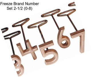 Freeze Brand Number Set 2-1/2\