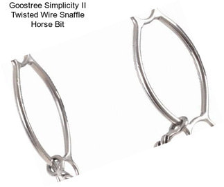 Goostree Simplicity II Twisted Wire Snaffle Horse Bit