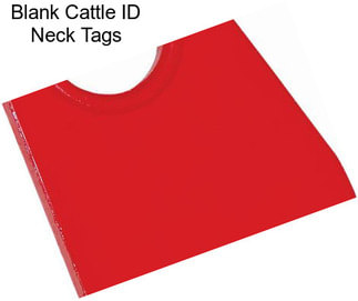 Blank Cattle ID Neck Tags