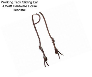 Working Tack Sliding Ear J.Watt Hardware Horse Headstall