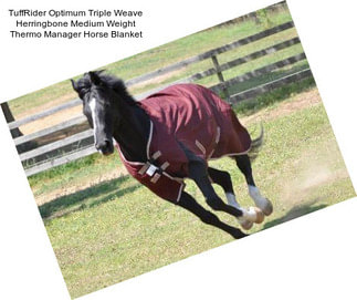 TuffRider Optimum Triple Weave Herringbone Medium Weight Thermo Manager Horse Blanket