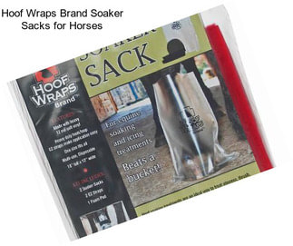 Hoof Wraps Brand Soaker Sacks for Horses