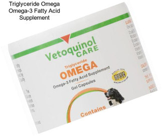 Triglyceride Omega Omega-3 Fatty Acid Supplement