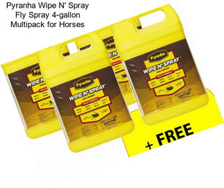 Pyranha Wipe N\' Spray Fly Spray 4-gallon Multipack for Horses