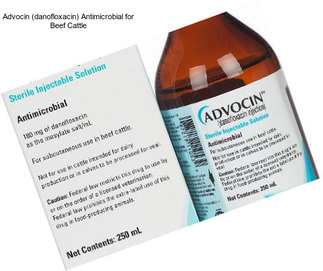 Advocin (danofloxacin) Antimicrobial for Beef Cattle