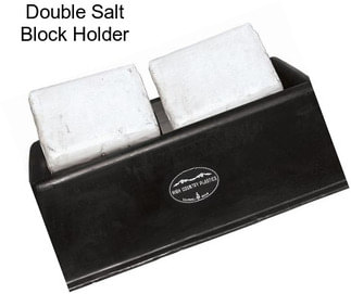 Double Salt Block Holder